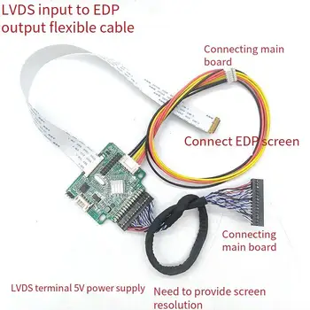 LVDS a EDP de la señal de las unidades de la línea de extensión de 1920*1080 K1 y los cambios en la pantalla adaptador de 1366*768 puede ser de 5V o 3V decodificación de la cubierta