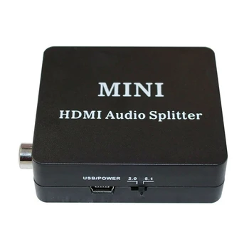 Mini HD Audio Splitter SPDIF R/L Convertidor de 1080P HDMI a HDMI, SPDIF Óptico de la Fibra de Auriculares 2.0 CH 5.1 CH Audio Extractor Adaptador