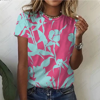 Moda de verano de las Mujeres T-shirt de Impresión en 3D de Amor Patrón de manga Corta Camiseta Venta Caliente Mujeres de Desgaste de la Calle de la Ronda de Cuello de la Camisa Casual