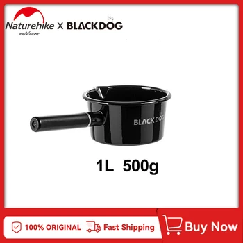 Naturehike-Blackdog Acampar al aire libre Ultraligero antiadherente Olla 1 LITRO de Familia Cocinar la Leche de la Caldera de Camping Olla de Cocina de Cocina de la Herramienta