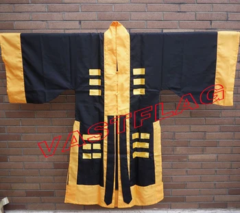 negro Taoísta robetaoism ropa de sacerdote tai chi uniformes de artes marciales gownsuit ropa trajes dobok
