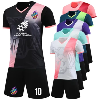 Niño de Formación de Adultos de Fútbol Establecer Nuevos Survetement Personalizadas Camisetas de Niños de Manga Corta de Alta calidad de Fútbol Traje de Fútbol