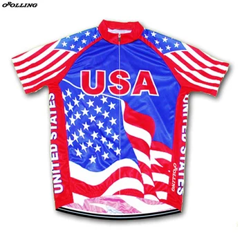 Nueva 2018 USA las Estrellas de la Bandera OROLLING Equipo de Ciclismo Jersey Personalizado Carretera de Montaña en las carreras de Clásicas