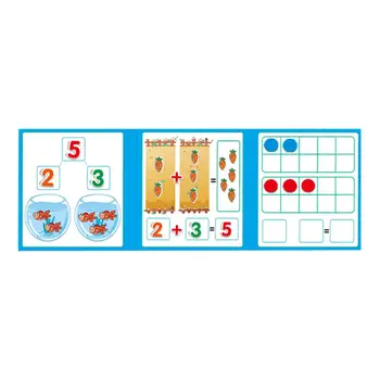 Número de de Aprendizaje Contando Interactivo Montessori Manipulativos de Matemáticas de Juguetes para el Juego de las Actividades de Aprendizaje de los Números Papel de viaje