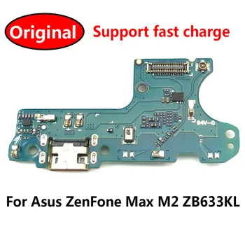 Original Puerto de Carga USB Mic Micrófono Conector para base Dock de la Junta Flex Cable Para Asus ZenFone Max M2 ZB633KL de las Piezas de Reparación