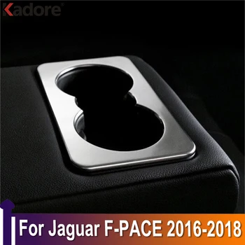 Para el Jaguar F-PACE 2016 2017 2018 Taza de Agua Titular Marco Decorativo Cubierta del Recorte de etiqueta Engomada del Coche de Interior Accesorios Mate