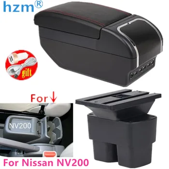 Para el Nissan NV200 Apoyabrazos cuadro de reacondicionamiento de piezas de Interior de un Coche Apoyabrazos de la caja de Almacenamiento de accesorios de reacondicionamiento de piezas de USB LED