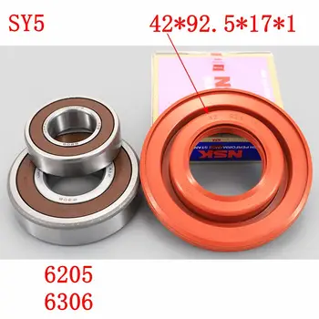 para Sanyo lavadora de tambor de la máquina de sello de Agua（42*92.5*17*1）+rodamientos de 2 PCs（6205 6306）sello de Aceite anillo de Sellado de piezas