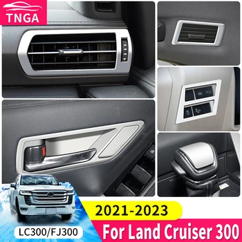 Para Toyota Land Cruiser 300 2021 2022 2023 Plata Mate Decorar Interiores Accesorios LC300 FJ300 Actualizado Modificación de Optimización