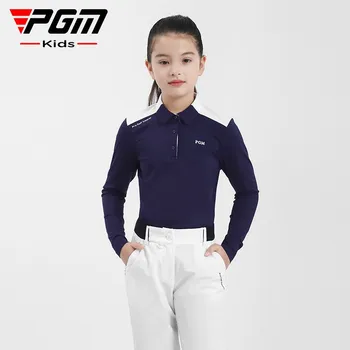 PGM Niños Ropa de Golf de las Niñas de Manga Larga T-Shirts Cómodo, agradable a la Piel de la Moda YF548 Mayorista