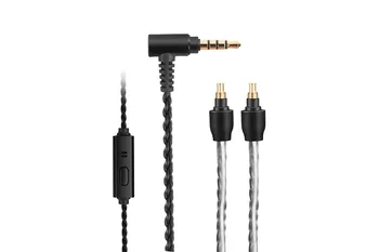 Plateado Cable de Audio con micrófono Para Sennheiser IE 40 PRO IE40PRO auriculares