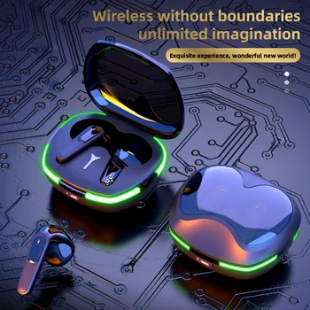 Pro 60 TWS Inalámbrica Bluetooth Auriculares 5.1 Deporte Impermeable Auriculares de reducción de Ruido juego de auriculares LED de la respiración de la lámpara de Auriculares