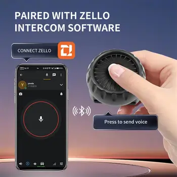 PTT inalámbrica Interruptor de Botón Compatible con el Controlador De Zello Voz del Intercomunicador Bluetooth-compatible Botón Sin Batería Nueva