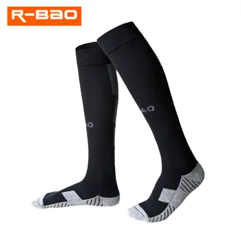 R-BAO Nuevo de 1 Par de Algodón de Fútbol de Calcetines antideslizantes de Deporte de Fútbol de Tobillo de la Pierna Shin Guard Protector de Compresión Para los Hombres 8 Colores