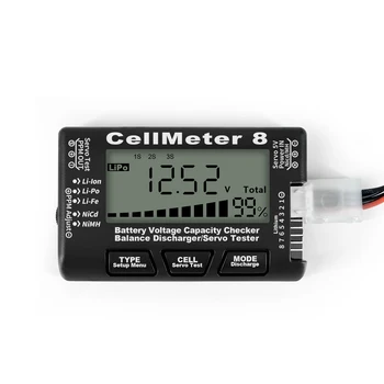 Rc Cellmeter-8 2-8S LCD Digital de la Capacidad de la Batería Comprobador de Voltaje Medidor de Prueba de Lipo batería de Li-Lon de Nimh Medidor de 8 de Alta Calidad Probador de la Batería