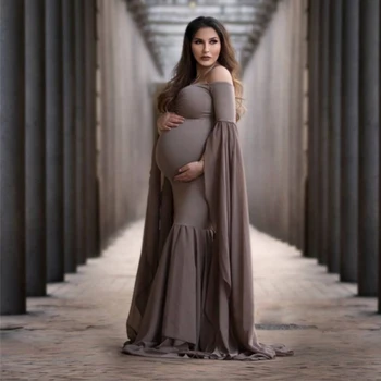 Ropa De Maternidad Las Mujeres Embarazadas Para La Sesión De Fotos De Vestidos De Traje Elegante Vestido De Matemity Ropa Fotografía Vestidos Sukienka