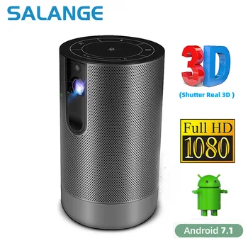 Salange P9 DLP Full HD Proyector Mini 1080P Proyector 3D Android Led Móvil Projetor WIFI Bluetooth 8000mAH Batería de Video Proyector