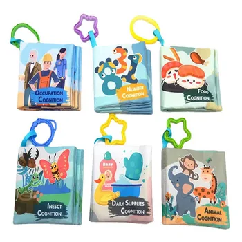 Sensorial Libros para Bebés Paño Suave Libro de Juguetes de Aprendizaje de los Juguetes Educativos Para Bebés Montessori Bebé Desarrollo de Juguete de 0 A 12 Meses