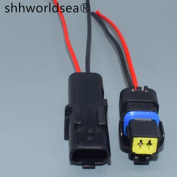 shhworldsea 1pcs 1.5 mm 2pin Femenino masculino Sensor de Temperatura del Agua Plug encenderá la Luz FO el Conector de la luz Para Renault Peugeot Citroen
