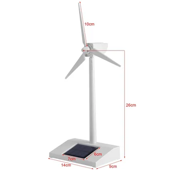 Solar Powered Molino de viento de la Construcción de modelos Kit de Niños de BRICOLAJE Molino de viento Electrónicos Educativos de la Granja de Decorar Electrónico Molino de viento de Juguete