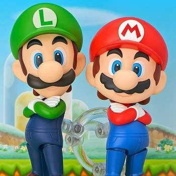 Super Mario Bros Modelo de dibujos animados Muñecos de Anime de Acción de Juguete Figura de Mario Luigi Muñeca hecha a Mano Adornos de Escritorio Decoración de X-mas Regalos