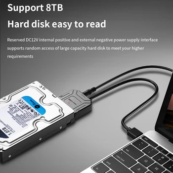 TISHRIC USB 3.0 SATA Cable de Sata A USB3.0 Adaptador de USB 3.0 a Sata III de Cable De 2,5 Pulgadas disco duro Externo SSD de Disco Duro de Hasta 6 Gbps