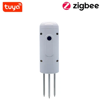 Tuya Zigbee Smart Suelo Tester de Temperatura y Humedad Medidor Impermeable Termohigrómetro Jardín de Automatización de Riego Detector de