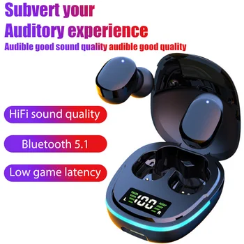 TWS Aire Pro G9S Fone Auriculares Bluetooth con Micrófono de la Pantalla LED de Auriculares Inalámbricos Bluetooth de los Auriculares con Cancelación de Ruido Auriculares