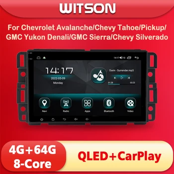 WITSON Android 11 monitor del Coche Para Chevrolet Avalanche Chevy Tahoe Pickup GMC QLED Pantalla Inalámbrica carplay estéreo de la unidad central de navi