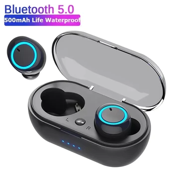 Y50 TWS Auricular Bluetooth Inalámbrico de Auriculares Estéreo de Auriculares 5.0 Bluetooth auriculares Con Micrófono Para Todos los Teléfonos Inteligentes