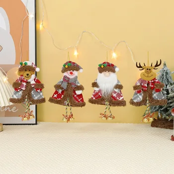 Árbol De Navidad Colgante Decoración De Navidad Suministros Hombre Viejo Muñeco De Nieve Elk Bell Encanto